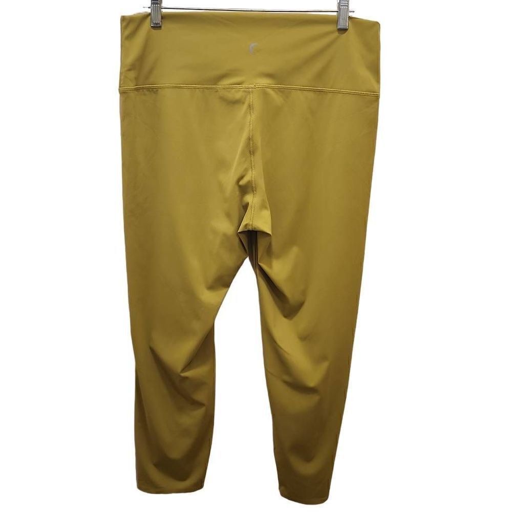 ZYIA Active‎ Women's Green/Yellow Pull-On High Rise Tight Leggings Size 16-18